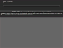 Tablet Screenshot of pier19.com